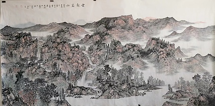 曹玉宝 辽宁曹玉宝老师原创八尺大山水