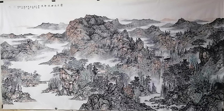 曹玉宝 辽宁曹玉宝老师原创八尺大山水