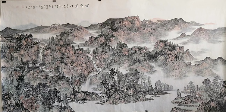 曹玉宝 辽宁曹玉宝老师原创八尺大山水