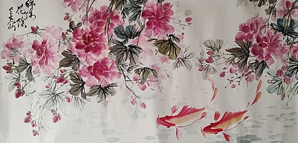 潜力艺术家，中国人民大学讲师 李乃昕    芙蓉  四尺