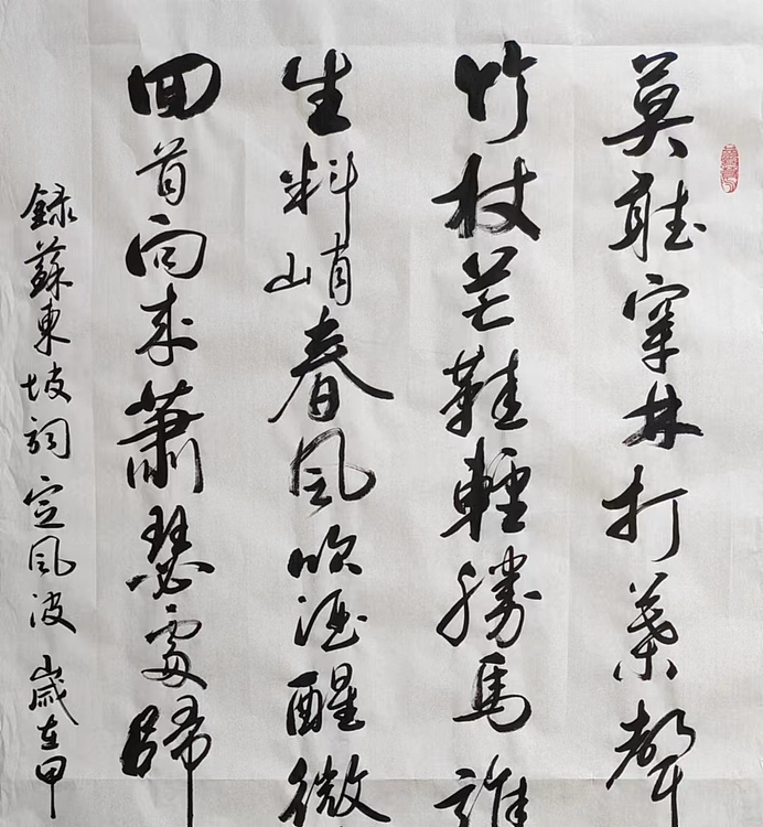 云海松涛 书法 苏轼词定风波