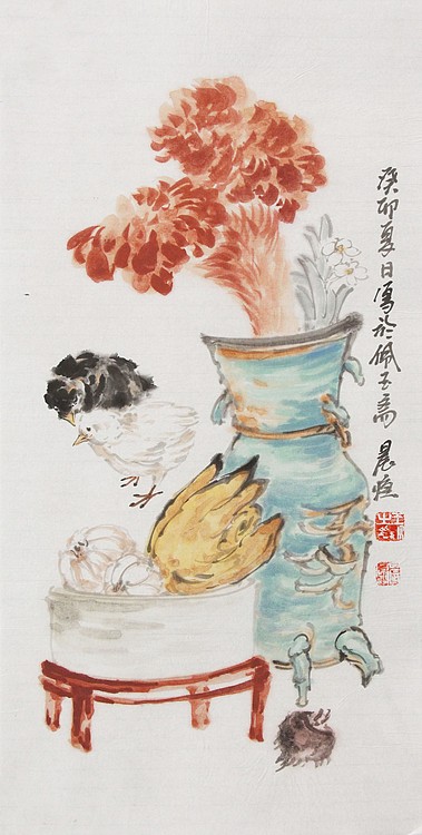 北京美术家协会会员 王鹏 精花鸟