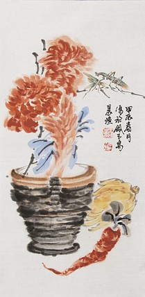 北京美术家协会会员 王鹏 精花鸟