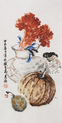 北京美术家协会会员 王鹏 精花鸟