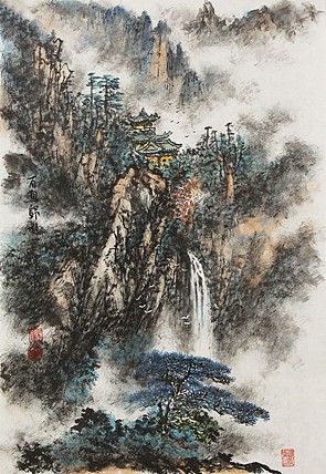 中国写意楼阁山水画派传承人 宋京辉 精品山水
