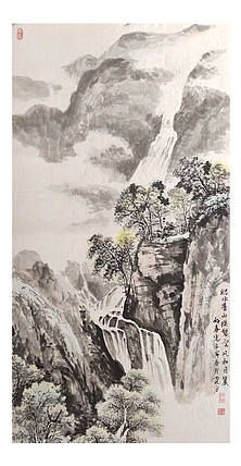 中国国学书画研究院副院长 王建平《绿水青山映碧空》