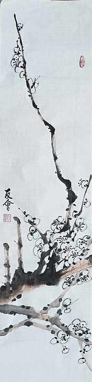 山东省美协会员 闫友会 梅花四条屏