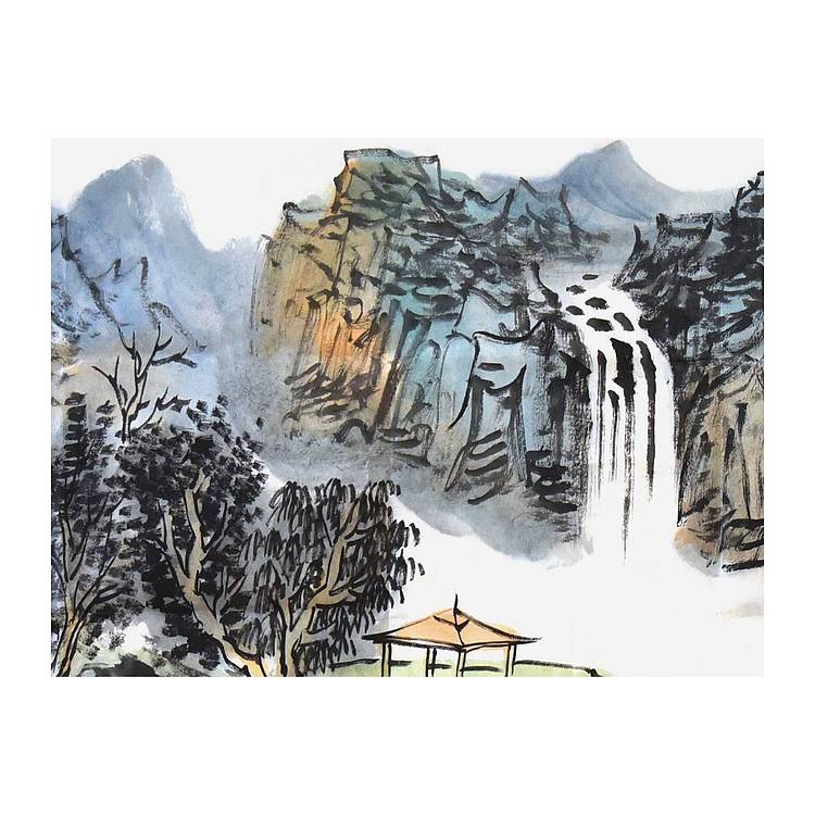 中央国家机关美协理事·中美协会员 王本杰《伴山听泉》