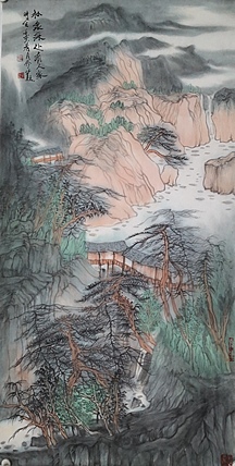 青年艺术家  刘伶伶 《林泉深处有人家》精品山水