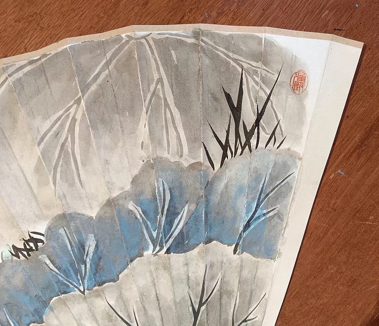 耿学知 精美折扇扇面