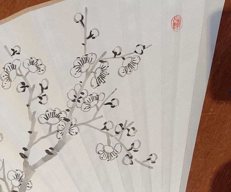 耿学知 精美折扇扇面