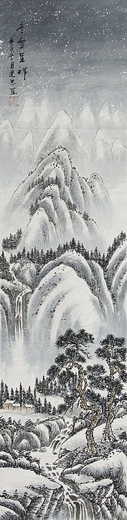 当代山水画家 李建忠 山水国画