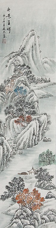 当代山水画家 李建忠 山水国画