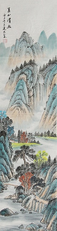 当代山水画家 李建忠 山水国画