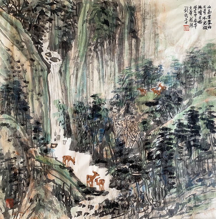 中央国家机关美术家协会艺术顾问，中美协会员 刘兆平