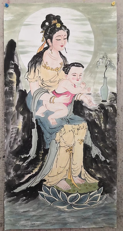 粟承志 送子观音造像