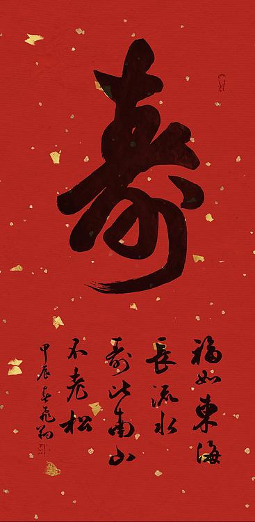 飞翔 寿字书法作品手写真迹名人字画名家收藏定制行书毛笔字挂画竖幅
