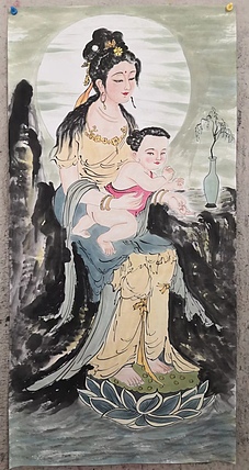 粟承志 送子观音造像