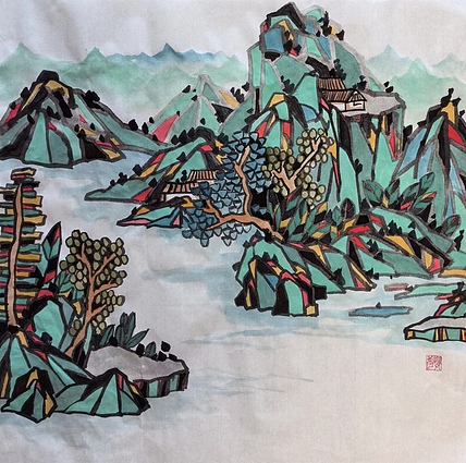 李梦娈 山水4