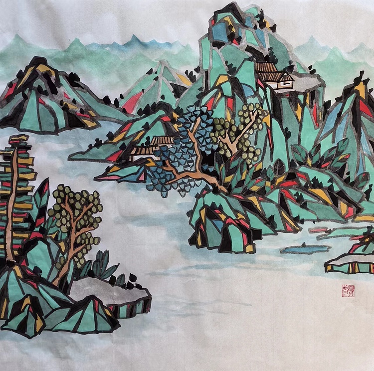 李梦娈 山水4