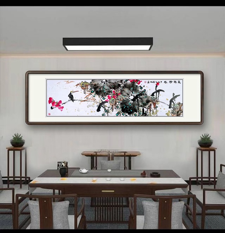 高晓林 （4652）国家一级美术师，江苏省美协会员，禅意厅堂荷花
