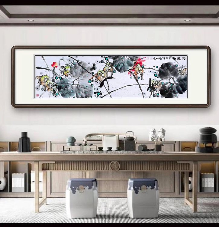 高晓林 （4649）国家一级美术师，江苏省美协会员，禅意厅堂荷花