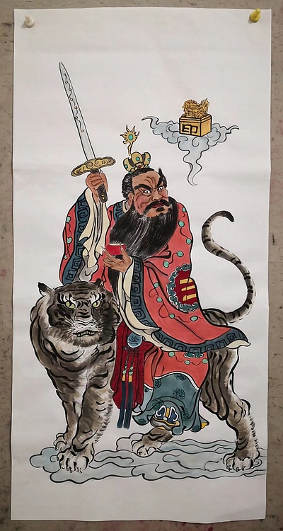 粟承志 张天师神像