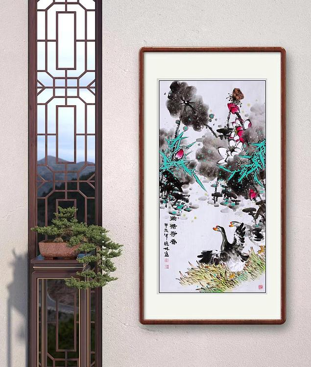 高晓林 （4653）国家一级美术师，江苏省美协会员《满塘荷香》