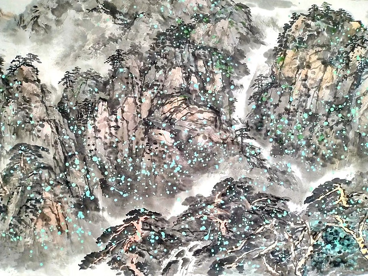 职业书画家 于恩沛 春山流翠