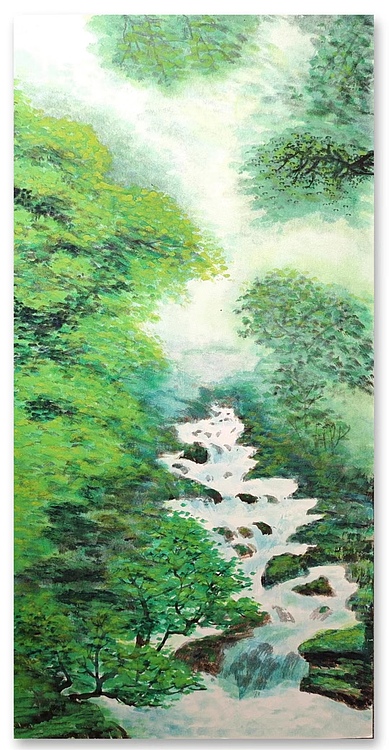 云海松涛 青绿山水四条幅
