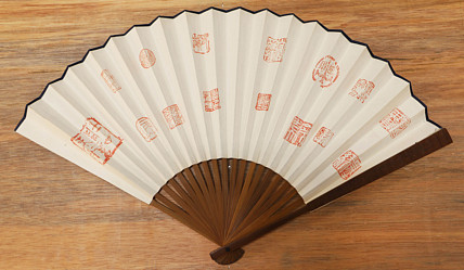 八届国展精品拓印折扇