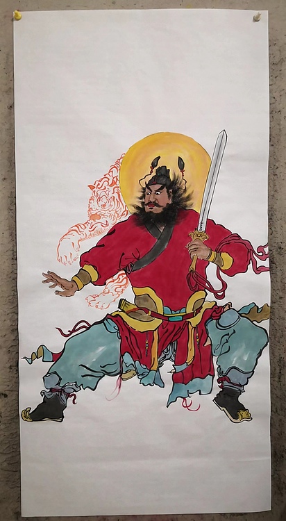 粟承志 钟馗猛虎图