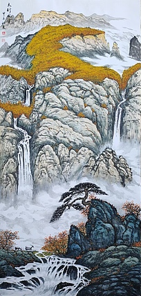 云海松涛 大幅国画太行风姿