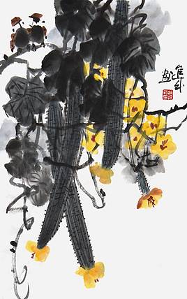 宁夏美协副主席·中美协、中书协会员 雍进成《瓜瓞蔓蔓》