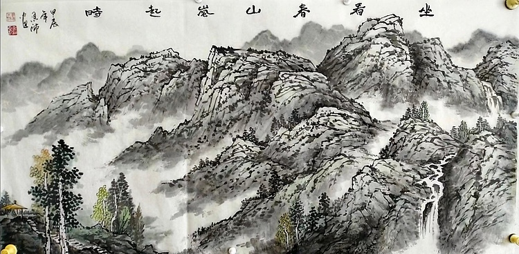 职业书画家 于恩沛 坐看春山岚起时