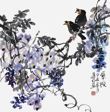 宁夏美协副主席·中美协、中书协会员 雍进成《紫绶》