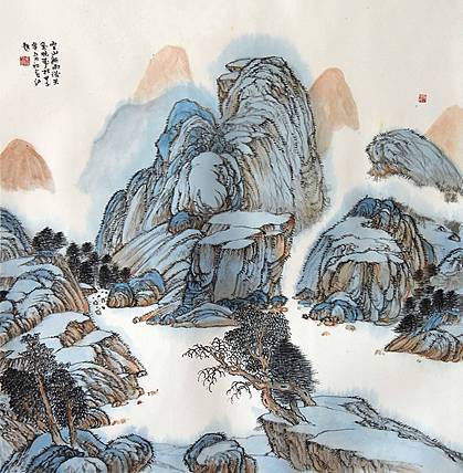 职业画家 曾江《空山新雨》山水 68 67