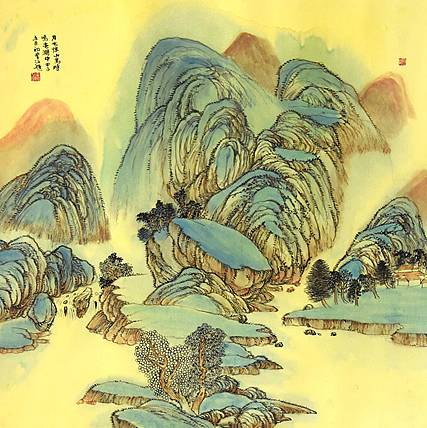 职业画家 曾江《月出惊山鸟》山水 68 67