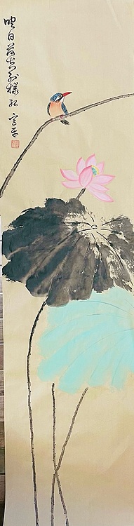 宫平 荷花四条屏