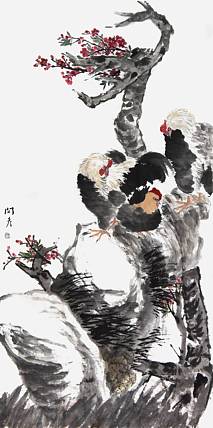 中美协会员 工笔画协会会员 阎彦《祥和》花鸟 137 69