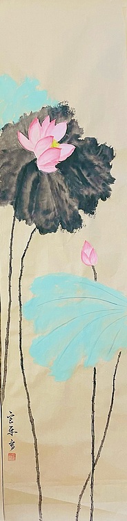 宫平 荷花四条屏