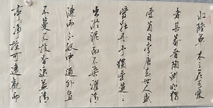 当代著名书画家 醉墨 朱毅江书法《爱莲说》或《诫子书》
