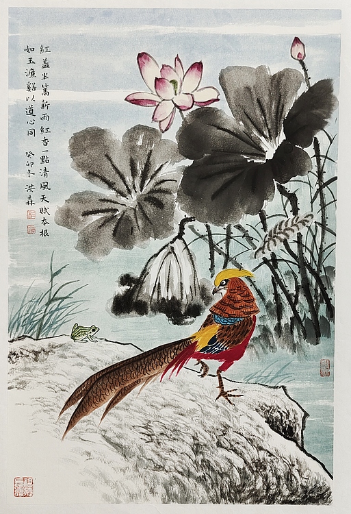 中国美术家协会会员 洪森 精品花鸟