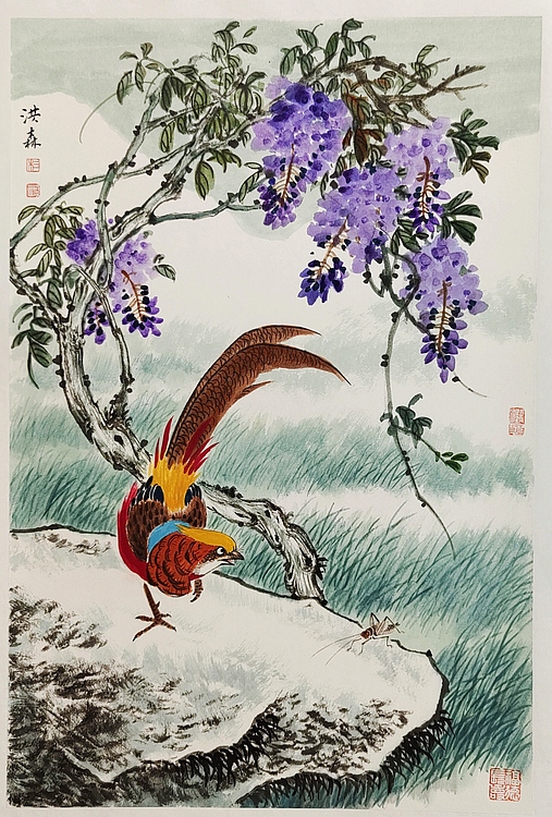 中国美术家协会会员 洪森 精品花鸟