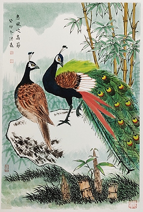 中国美术家协会会员 洪森 精品花鸟
