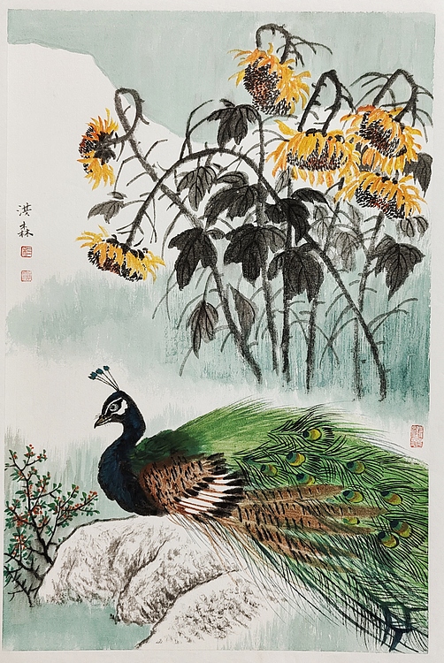 中国美术家协会会员 洪森 精品花鸟