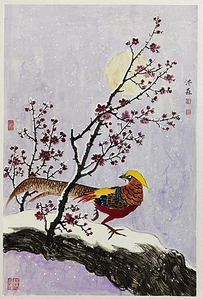 中国美术家协会会员 洪森 精品花鸟