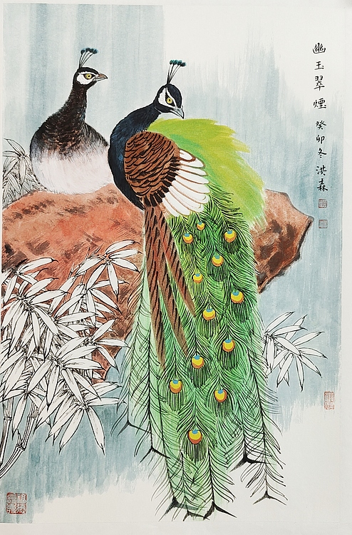 中国美术家协会会员 洪森 精品花鸟