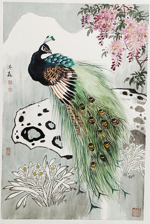 中国美术家协会会员 洪森 精品花鸟