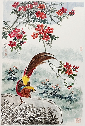 中国美术家协会会员 洪森 精品花鸟